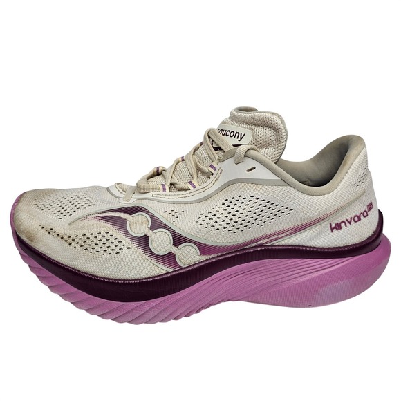 Saucony Shoes - Saucony Kinvara 15 Womens 8.5 Cream Purple Running Shoes S10903-110 Low Top